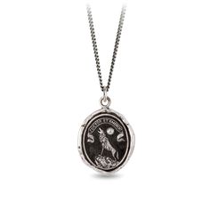 This talisman reads 'Luctor et Emergo' which is Latin for 'I Struggle and Emerge.' The wolf atop a mountain symbolizes the relief, joy, and triumph of the spirit as we surmount life's challenges. Symbolic Medallion Necklace With Engraving Option, Spiritual Necklaces With Engraving Option For Commemoration, My Struggle, Life Challenges, The Wolf, Diamond Set, Brilliant Cut Diamond, The Spirit, Diamond Cuts