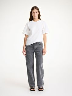 Athleisure Essentials, Fitted Jeans, Embroidered Monogram, Cotton Jeans, Pocket Model, Athleisure Wear, Malene Birger, By Malene Birger, Classic Jeans