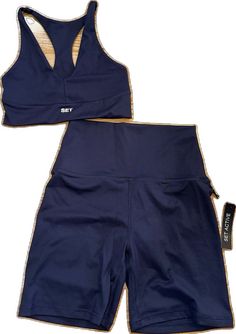 Navy Activewear With Built-in Shorts For Gym, Navy Activewear With Built-in Shorts, Navy Activewear Shorts For Workout, Navy Activewear With Built-in Stretch Shorts, Navy Athleisure Activewear With Built-in Shorts, Set Active, Walker Boots, Garment Bags, Women Set