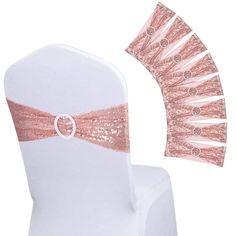 PRICES MAY VARY. What you will get: the package comes with 80 pieces of rose gold chair sashes, enough quantity to meet your different needs; Each chair sash measures 6 x 14 inches/15 x 35 cm, which can dress chairs up nicely and it is suitable for chairs with a width of 13-19 inches Quality material: these stretch chair sashes are made of spandex elastic cloth and plastic buckle slider, which is sturdy to use, strong and reusable; These sashes are designed with good elasticity to stretch, which Quince Decorations Rose Gold, Rose Gold Quinceanera Decorations, Lavender Quinceanera Ideas, Pink Quince Theme, Rose Gold Party Theme, Rose Gold Chair, Dusty Rose Wedding Colors, Rose Gold Quinceanera, Birthday Party Home