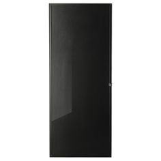 an empty black door on a white background