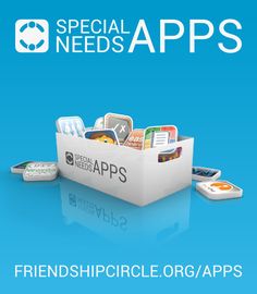 a white box filled with lots of different items on top of a blue background and the words friendspiccircle org / apps