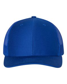 Trucker Snapback - ROYAL - XL | Richardson Snapback Trucker Cap in Royal Blue Size XL | 60/40 cotton/polyester Monogram Hats, Camo Sweatshirt, Black Hot Pink, Men Hats, Blue Khakis, Columbia Blue, Snapback Cap, Contrast Stitch, Trucker Cap