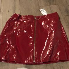 Leather Like Forever 21 Dark Red Skirt In Size Medium New. With Tags Trendy Red Mini Skirt For Night Out, Red Forever 21 Mini Skirt For Spring, Forever 21 Red Mini Skirt, Forever 21 Red Mini Skirt For Spring, Red Mini Skirt For Date Night, Dark Red Skirt, Strapless Denim Dress, Red Skirt, Forever 21 Skirts