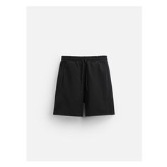 Shorts with adjustable elastic drawstring waistband. Front pockets and back patch pocket. Relaxed Fit Bermuda Bottoms With Elastic Waistband, Relaxed Fit Knee-length Shorts With Elastic Waistband, Zara Cotton Bottoms Short Length, Zara Cotton Bottoms With Built-in Shorts, Casual Zara Short Bottoms, Zara Black Cotton Bottoms, Zara Casual Short Bottoms, Zara Relaxed Fit Short Bottoms, Short Leisure Bottoms With Elastic Waistband