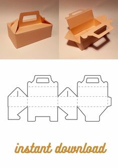 the instructions for how to make an origami lunch box with paper and glue