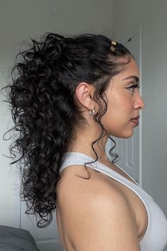 Romantic Curly Hairstyles, Fancy Curly Hairstyles, Curly Shag, Curly Prom Hair, Different Hair Types