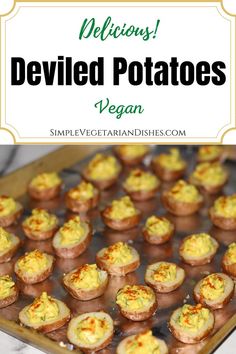 vegan deviled potatoes recipe Rainy Day Aesthetic Dark, Deviled Potatoes, Aesthetic Rainy Day, Potato Appetizers, Dark Naturalism, Vegan Party Food, No Cook Appetizers, Vegan Holiday Recipes, Vegan Party