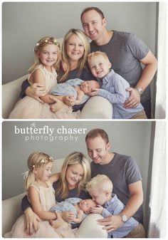 Newborn Photography Family Of Five, Family Of 5 Newborn Pictures Studio, Newborn Photography Girly Family, Newborn Photography With Sister, 3 Sisters Newborn Photography, Newborn Family Photography, Infant Photography, Photography Shoot