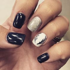 antlers Nail Winter, Nail Colors Winter, Her Nails, Winter Nail Art, Winter Nail, Pretty Nail Art, Easy Ideas