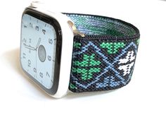 News Flash! Series 4 Apple watches 40mm (choose 38mm) for 44mm (choose 42mm) All bands are interchangeable. Watch band - stretchy slip over hand band! These are hand made and made to order in Northern California U.S.A. This is a very heavy duty stretch band with beautiful design and details. Soft, stretch, breathable, comfortable, washable. This is available in the 38/40mm and the 42/44mm. Please take a moment to accurately measure your wrist before ordering. It's best to get the size correct th Adjustable Casual Apple Watch Band, Casual Adjustable Watch Bands, Casual Rectangular Adjustable Watch Bands, Casual Adjustable Apple Watch Band, Adjustable Green Apple Watch Band For Everyday Use, Adjustable Green Apple Watch Band, Green Casual Adjustable Apple Watch Band, Casual Adjustable Green Apple Watch Band, Casual Green Adjustable Apple Watch Band