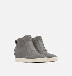 Women's Out N About™ Pull On Wedge | SOREL Wedge Shoe, Lace Booties, Sporty Design, Sorel Womens, Womens Wedges, Wedge Boots, Winter Shoes, Womens Shoes Wedges, Suede Boots