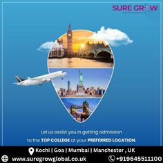 an advertisement for a travel company with pictures of the city and its landmarks in it