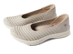 Bzees Legato - Women's Flat Shoes : Sim : to view video. A uniquely designed pair of footwear, these Bzees Legato Flats come with a textured upper. Fabric upper. Man-made lining. Removable man-made insole. Signature logo on the side. Slip-on style. Man-made outsole. Imported. Measurements: Weight: 6 oz Product measurements were taken using size 9, width M. Please note that measurements may vary by size. Weight of footwear is based on a single item, not a pair. Lightweight Synthetic Slip-ons With Arch Support, Synthetic Slip-ons With Arch Support For Walking, Comfortable Synthetic Slip-ons With Textured Footbed, Comfortable Lightweight Cushioned Slip-ons, Comfortable Slip-ons With Arch Support And Closed Toe, Comfortable Beige Slip-ons With Ortholite Insole, Slip-on Walking Shoes For Light Exercise, Casual Ergonomic Slip-ons With Arch Support, Slip-on Synthetic Walking Shoes With Ortholite Insole