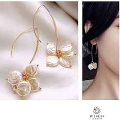 New Elegant Simulated Pearl South Korean Fashion Earrings. Bundle With Other Items And Save On Shipping. Color: Gold, White Zinc Alloy Keywords: Boho Bohemian Chic Hippie Jewelry Valentines Luxury Elegant Gifts Accessories Trendy Chic Jewelry Item#E294 Elegant Flower Hoop Earrings For Anniversary, Elegant White Flower Hoop Earrings, Chic White Flower Earrings For Wedding, Chic White Flower Wedding Earrings, Chic White Pearl Earrings With Ear Wire, Delicate White Hoop Earrings For Formal Occasions, Chic White Pearl Earrings For Parties, White Flower Earrings With Ear Wire For Party, Elegant Flower Shaped Hoop Earrings For Parties