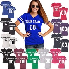 Cheap Sports Season Tops With Team Name, Cheap Number Print Sports Fan T-shirt, Cheap Fan Merchandise Shirt With Team Name, Cheap Team Name Polo Shirt For Sports Events, Cheap Multicolor T-shirt With Team Name, Customizable Cheap Team-colored Jersey, Cheap College Jersey T-shirt, Cheap Sporty Team-colored Jersey, Cheap T-shirt With Number Print For Sports Events