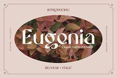 the logo for eugonia classic liqueur soft