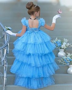 sparkle blue jewel neckline high low ruffled girls pageant dress Sequin Sleeve, Girls Pageant Dresses, Jewel Neckline, Pageant Dress, Pink Pearl, Pink Candy, Dresses Online, Blush Pink, High & Low