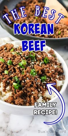 the best korean beef recipe in a bowl