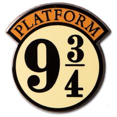 a sign that says platform 9 3 / 4 with the number nine in front of it