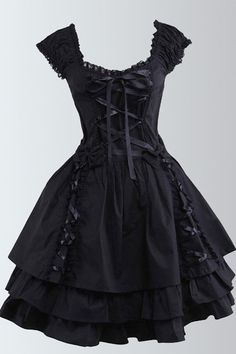 SKU: LIN01833 Fabric: Cotton Style types: Gothic Lolita Season: Spring, Summer, Autumn, Winter Notice: Any of the accessory is not included. Size（IN） Bust Waist Hip Body Height XS 31.89-33.07 24.02-25.20 35.04-36.22 61.02-62.99 S 33.86-35.04 25.98-27.17 37.01-38.19 62.99-64.96 M 35.83-37.01 27.95-29.92 38.98-40.94 64.96-66.93 L 38.19-40.94 31.10-33.07 41.73-42.91 66.93-68.90 XL 42.13-44.09 33.86-35.83 44.88-46.85 68.90-70.87 XXL 46.46 37.80 48.82 70.87-72.83 Size（CM） Bust Waist Hip Body Height XS 81-84 61-64 89-92 155-160 S 86-89 66-69 94-97 160-165 M 91-94 71-76 99-104 165-170 L 97-104 79-84 106-109 170-175 XL 107-112 86-91 114-119 175-180 XXL 118 96 124 180-185 Goth Dress, Gothic Dress, Mori Girl, One Piece Dress, Lolita Dress, Gothic Lolita, Lolita Fashion, Gothic Fashion, Featuring Dress