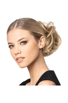 Modern Chignon Color R25 GINGER BLONDE - Hairdo Extensions Claw Clip Loose Hair Bun Tru2Life Heat Friendly Synthetic Soft Waves Hairpiece Loose Hair Bun, Modern Chignon, Blonde Hairdo, Loose Bun Hairstyles, Ginger Blonde, Loose Hair, Soft Waves, Hair Bun