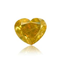 a heart shaped yellow diamond on a white background