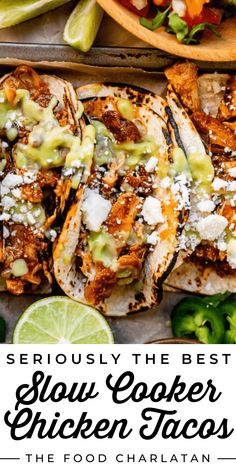 the best slow cooker chicken tacos recipe