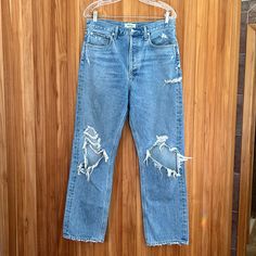 100% Cotton, Made In Usa, Button Fly, Intentionally Ripped Areas Throughout. Agolde Jeans, Loose Fit Jeans, Size 28 Jeans, Fit Jeans, Mid Rise, Made In Usa, Loose Fitting, Women Jeans, Women Shopping