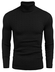 PRICES MAY VARY. [Material] - Mens fashionable turtleneck sweater is made from premium great quality knitted fabric that is warm, comfortable and extremely skin-friendly, moderate softness for spring, autumn and winter. [Features] - This slim fit pullover sweater has solid pattern and basic design. Featuring with professional stitching, turtleneck, long sleeves, twist patterned, ribbed cuffs and hemline. [Match] - You can wear this twist patterned pullover sweater alone as a outwear, or you can Casual Knitted Sweater, Mens Knit Sweater, Mens Turtleneck, Slim Fit Sweater, Twist Pattern, Fitted Turtleneck, High Neck Sweater, Business Casual Men, Men's Knit