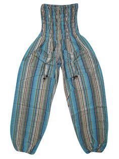 Blue Stripe Boho Comfy Harem Pants