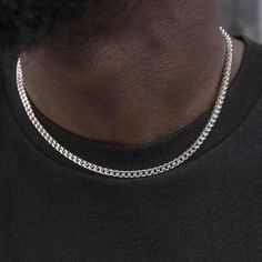 The Italian-designed Franco chain is now available in White Gold. A cross between a Cuban Link and a Snake Chain, this unique link will stand out from the pack. Worn stacked or solo, this piece will upgrade any fit. It's the perfect drip. This product is guaranteed for LIFE - If it fades, breaks, or tarnishes we will replace it FREE of charge to you. Specifications - Length: 16", 18", 20", 22”, 24", & 26" - Width: 3mm - Weight: (Weight can vary +/- 3 grams) - 16": 11 grams - 18": 13 grams - 20": Miami Cuban Link Chain, Cross Earrings Studs, Vermeil Jewelry, A Snake, Custom Earrings, Stone Gold, Cuban Link Chain, The Pack, Cuban Link