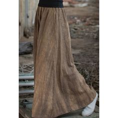 Versatile Elastic Waist Skirt Fabric: 70.8%Ramie+29.2%Cotton Size: Free Size Multiple Color Selections: Brown, Apricot Skirt Type: Skirt Style Type: Street Trendy  Season: Spring, Fall, Winter, Summer Non-stretch Maxi Skirt For Fall, Fall Wide Leg Lined Skirt Bottoms, Fall Wide Leg Lined Bottoms, Bohemian Cotton Maxi Skirt For Fall, Spring Baggy Lined Maxi Skirt, Non-stretch Brown Cotton Skirt, Baggy Pleated Skirt For Fall, Non-stretch Long Lined Skirt, Casual Non-stretch Maxi Skirt