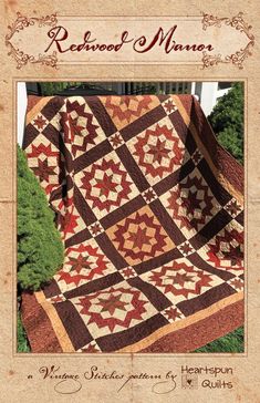 a book with an image of a quilt on it