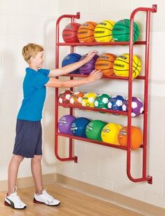 Kids Garage, Outdoor Toy Storage, Sports Equipment Storage, Sports Storage, Shed Organization, Garage Organization Diy, Ball Holder, Garage Organize, Ball Storage