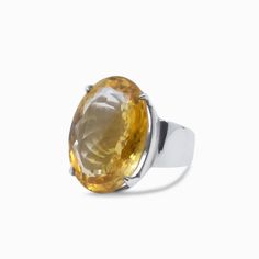 This golden variety of quartz is the perfect gem to wear day or night and transform any style. Known as the stone for wealth and abundance. Carrying the power of the sun, this warm and comforting, energizing, and life-giving stone will not only brighten any outfit but also brighten your life in more ways than one. This Citrine ring does not hold and accumulate negative energy therefore this stone never needs cleansing. Stone Origin: Brazil Current Size: 7.75 Measures Approximately: 26 x 16 mm Ma Wealth And Abundance, Oval Ring, Yellow Citrine, Citrine Ring, Birthstone Gifts, Oval Rings, Mens Pendant, Pendant Rings, The Stone