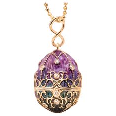 18K Gold 'Easter Egg' Sapphire & Diamond Enameled Pendant Sapphires & Diamonds Total Weight - 4.05 GM Customizable Color - Enamel Surface Treating Gold Easter Eggs, Sapphire Diamond, Easter Egg, Easter Eggs, Jewelry Necklace Pendant, 18k Gold, Sapphire, Jewelry Necklaces, Easter