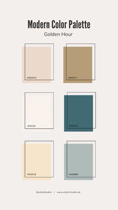 modern color palette for the golden hour