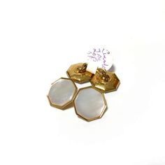 Swank Gold Filled with Mother of Pearl Tuxedo Stud Set with Matching Cufflinks & Vest Studs in Original Box 1930's Complete dress set. Please feel free to contact me with any further questions I may answer for you. 646-345-8514 FREE SHIPPING within the United States. International sales are final. No returns or exchanges on sale items. Luxury Rectangular Cufflinks For Wedding, Antique Round Cufflinks For Formal Occasions, Art Deco Formal Jewelry With Screw Back, Classic Rectangular Wedding Cufflinks, Formal Art Deco Jewelry With Screw Back, Antique Yellow Gold Formal Cufflinks, Vintage Polished Finish Cufflinks, Antique Yellow Gold Cufflinks For Formal Occasions, Vintage Yellow Gold Cufflinks For Wedding