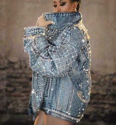 Great shopping ideas for 2020 Shiny rhinestone denim print jacket sexy suit jacket fashion design dancer, Fashion women's Coats Jackets Cowboy Coat, Singer Stage, Halter Dress Short, Dress Bra, Vintage Denim Jacket, Cardigan Sweater Dress, Cow Boy, Loungewear Sets, Tube Dress