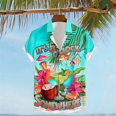 Season:All Seasons,Summer; Fabric:4-Way Stretch Fabric; Sleeve Length:Short Sleeve; Look After Me:Machine wash,Hand wash,Washable; Gender:Men's; Style:Vacation,Hawaiian,Resort Style; Elasticity:Micro-elastic; Tops Type:Shirt; Occasion:Hawaiian,Beach,Holiday,Vacation,Outdoor; Fit Type:Relaxed Fit; Pattern:Letter,Parrot,Drink; Design:3D Print,Button Up; Neckline:Turndown; Brand:OUKU; Listing Date:01/26/2024; Bust:; Length:; Shoulder Width:; Fit US Size:; Fit UK Size:; Fit EU Size:; Sleeve Length:; Summer Camp Shirt For Beach With Collar, Summer Collared Camp Shirt For Beach, Collared Summer Camp Shirt For Vacation, Multicolor Short Sleeve Hawaiian Shirt For Vacation, Multicolor Camp Shirt For Summer Vacation, Multicolor Camp Shirt For Summer Beach, Printed Short Sleeve Hawaiian Shirt For Beach Party, Beachwear Camp Shirt With Short Sleeves For Vacation, Summer Vacation Hawaiian Shirt With Camp Collar