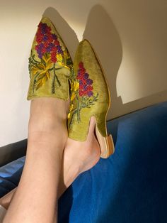 Very stylish luxury gift for mothers day 🖐Handmade  📍from İstanbul/Türkiye  Hand-woven Silk fabric is specially embroidered with Silk ribbons Top fashion unique handwoven silk fabric shoes-slipper make you feel special handmade silk textile embroidered special luxury shoes-slippers It is a special gift for your loved ones. special gift woman  You can ask for special designs and special sizes. We have wholesale and retail sales. It is suitable for wearing outside.  It is produced as a jurdan base.  leather sole can be produced upon request Silk Slippers, Shoes For Woman, Retail Sales, Gift For Mothers Day, Embroidered Shoes, Fabric Shoes, Fashion Unique, Gift For Woman, Shoes Slippers