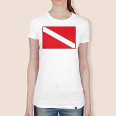 Discover «Diving flag», Numbered Edition Women's Classic T-Shirt by ALMA Studio - From $29 - Curioos Music Fashion, Music Fans, Unique Tshirts