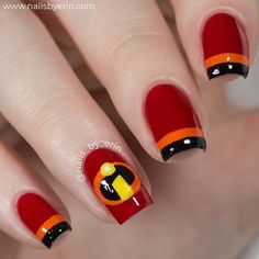 Easy Character Nail Art, Brave Nails, Tv Nails, Pixar Nails, Marvel Nails, Fingernail Ideas, Disneyland Nails, Character Nails, Nailart Glitter