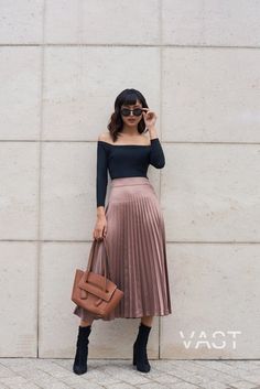 VAST's Midi Pleated Silk Skirt. Flare Out Pleated Satin Skirt. Wavy Drop-waist pleat skirt. Skirt Tulle, Silk Midi Skirt, Skirts Midi High Waisted, Skirt Midi, Style Mistakes, Silk Skirt, Pleated Midi Skirt, Affordable Clothes, Streetwear Women