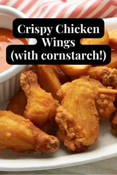 Crispy Cornstarch Chicken Recipe Fried Chicken With Cornstarch, Cornstarch Chicken Wings, Chicken With Cornstarch, Cornstarch Chicken, Fried Wings Recipe, Pan Fried Chicken Wings, Crispy Fried Chicken Wings, Garlic Fried Chicken, Easy Chicken Wing Recipes