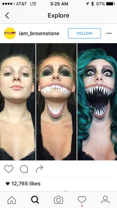 Hallowen Schminke, Halloweenský Makeup, Holloween Makeup, Creepy Halloween Makeup, Halloween Makeup Diy, Halloween Makeup Pretty, Cool Halloween Makeup, Halloween Eye Makeup, Amazing Halloween Makeup