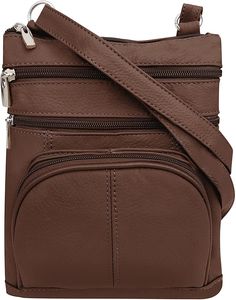 PRICES MAY VARY. PREMIUM LEATHER CONSTRUCTION w/ RFID PROTECTION - This Roma Leathers Crossbody Zippered Purse features a cowhide leather construction that delivers a durable and long-lasting quality, making it ideal for casual days in the outdoors and with the built-in RFID-blocking technology, you can rest assured that your personal info is safe on day-to-day travels and epic adventures alike thanks to this everyday crossbody bag. SPACIOUS MAIN COMPARTMENT - The purse is built with a main comp Large Crossbody Purse, Brown Handbags, Leather Crossbody Bags, White Crossbody Bag, Messenger Purse, Crossbody Bags For Women, Everyday Items, Crossbody Purse, Belt Size