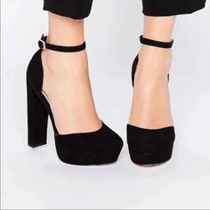 Brand New Size 7 70s Platform Shoes, Trendy Heels, Platform Heels Chunky, Platform High Heels