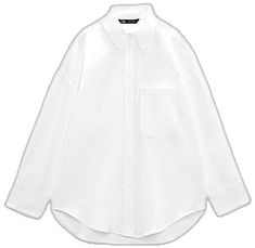 Zara Fitted Button-up Shirt, White Button-up Zara Outerwear, Zara Button-up Blouse, Zara White Button-up Shirt, Zara Cotton Button-up Shirt, Zara Shirt, White Button Down Shirt, Zara White, White Button Down